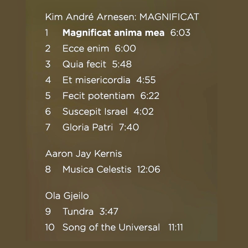 Nidarosdomens jentekor & TrondheimSolistene - Kim André Arnesen: Magnificat - Bild 2